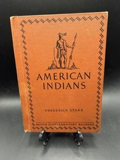 Antique American Indians Frederick Starr 1898 1926 Heath Reader Map Hardcover  picture