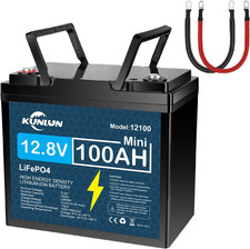 KUNLUN 12V 100Ah LiFePO4 Lithium Battery Up to 15000 Cycles Solar RV Marine BMS picture