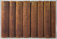 RARE Antique Goethes Werke 20 Parts in 8 Books Leather Bong Co German Goethe Set picture
