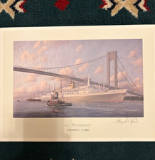 Stephen J. Card S.S. Statendam Pencil Signed 11x8 Maritime Ocean Liner Print picture