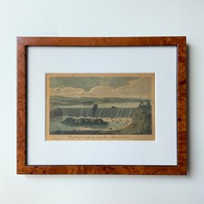 1778 Jonathan Carver Falls of St Anthony First Edition Hand Colored Print Framed picture