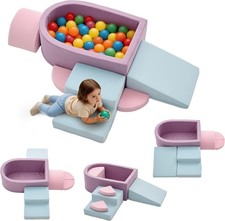 Korser 6Pc Toddler Foam Climbing Blocks With Ball Pit Play Set - New picture