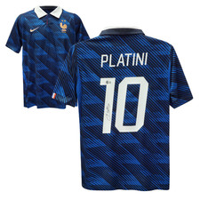 Michel Platini Signed France Home Soccer Jersey #10 with Beckett COA picture
