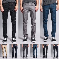 Victorious Men's Skinny Fit Stretch Raw Denim Jeans   DL936 -  picture