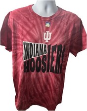 Vintage Indiana IU Hoosiers Crimson Monotone Tie Dye T-Shirt Mens Large New picture
