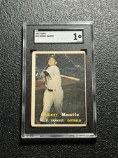 1957 Topps - Mickey Mantle #95 SGC Yankees picture