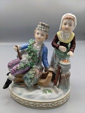Antique Germany Saxony Porcelain  Figurine Allegory of Winter 5