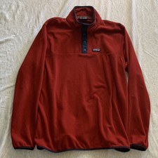 Men's XL Patagonia Snap-T Pullover Fleece Jacket Red/Navy picture