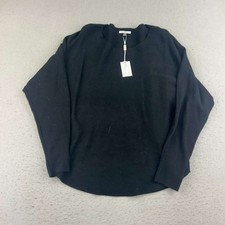 Vila Milano Sweater Womens Large Black Knit Dolman Long Sleeves Pullover NWT picture