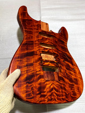 Beautiful mahogany electric guitar body and satin flame maple thickened top picture