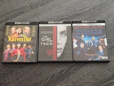Knives Out Girl on the Train Murder Orient Express Blu-ray 3 Movie Mystery Lot picture