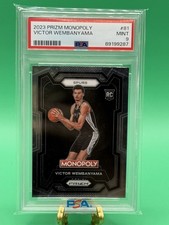 2023 Panini Prizm Monopoly Victor Wembanyama RC PSA Mint 9 #81 picture