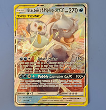 The Pokémon Company Blastoise & Piplup GX 38/236 Cosmic Eclipse Holo UR 270HP picture