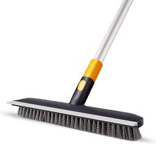 Floor Scrub Brush 2 in 1 Scrape&brush Push Broom Stiff Bristle 37