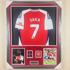 Arsenal Bukayo Saka Signed Autographed Jersey Framed Beckett BAS picture