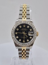 Rolex 79173 Ladies Datejust 26mm 18k Gold & Steel Watch diamond bezel year 2001 picture