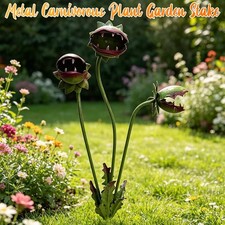 Metal Carnivorous Plant Garden Stake, Spiky Venus Flytrap Garden Art Outdoor US picture