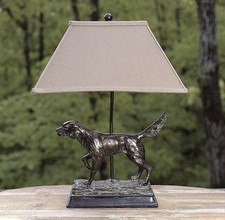 Hunting Dog Table Lamp Retriever English Setter Rustic picture