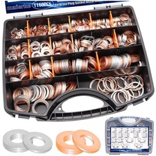 Complete Automotive Crush Washer Assortment - 1160PCS in Convenient Storage Box picture