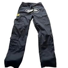 Corteiz RTW Guerillaz Cargo Pants Black Ripstop Alcatraz Logo Mens Sz S picture