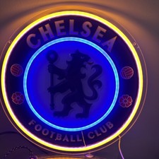Chelsea FC Wall Decor Sign/Sport LED Light for Fan,Bedroom, Pub, Bar, Gift picture