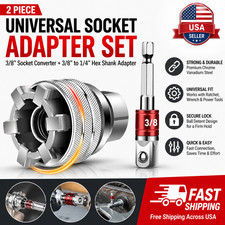 10-19mm Universal Socket Tool Adjustable Multifunction Wrench Sleeve Adapter Kit picture