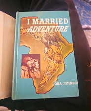 1940 I Married Adventure Osa Johnson Map Cloth Cover Book of Month Dust Jacket picture