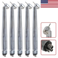 5x Dental 45 Degree angle LED Light push button optic fiber high handpiece 4H US picture