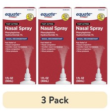 (3 Pack) Equate Nasal Four Nasal Spray, Phenylephrine Hydrochloride 1%, 1 fl oz picture