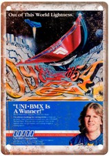 Old School BMX Uni Brent Paterson Ad Reproduction Metal Sign B1472 picture