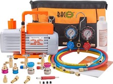 R32 AC Vacuum Pump and Gauge Set, 4 CFM HVAC Vacuum Pump Kit for Mini Split picture