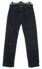 Levi's 501 90s Black Denim Straight Leg Jeans USA W34 L34 picture
