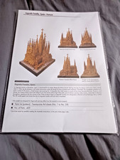 New DIY Spain Sagrada Familia 3D Model Papers Famous Building Puzzle Kit NO BOX picture