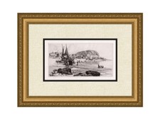 Impressive 1800s STEPHEN PARRISH Original Etching 