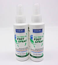 2pk Lucky Tea Tree Oil Foot Spray w/Natural Essential Oils Plant Extracts 4 oz. picture