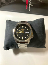 Seiko 5 Men's Automatic Black Dial Date 100m 42mm Stainless Bracelet Watch picture