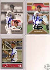 JEFF FRANCOEUR NEW YORK METS SIGNED 2002 JUST ROOKIES picture