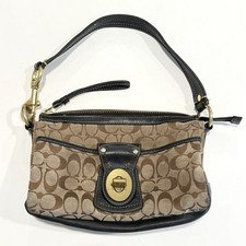 Coach 10337 Legacy 65th Anniversary Turnlock Shoulder Purse Brown Leather Khaki picture