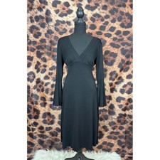 Vintage Early 90's Bell Sleeve Empire Waist Midi Dress picture