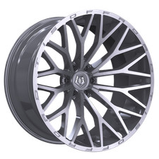1 TIS 17x9 5X5.00 +18 566BSM Brushed Silver & Milled Wheel Rim picture