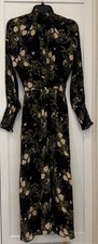 Reformation Black Floral Valentin Dress Anastasia-2 NWT picture