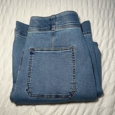 Farmers Market Patch Pocket Wide Leg Jeans Women 14 Light Wash High Rise picture