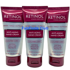 3x Retinol Hand Cream CUCUMBER Scent Sealed Hands,Nails,Cuticles 3.52oz each picture