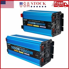 5000W/10000W 2500W/5000W Pure Sine Wave Power Inverter 12V 24V to 110V Converter picture