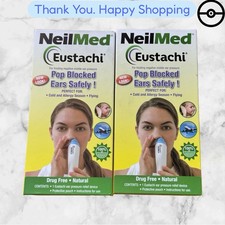 2 PACK NEILMED EUSTACHI EAR PRESSURE TREATMENT POP BLOCKED EARS FOR COLD ALLERGY picture