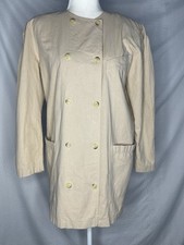 Vtg 80s Jean Claude De Luca Paris West Germany Tunic Jacket 12 Double Breasted picture