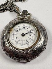 Antique Jules Gallet Lady Racine Pocket Watch .935 Silver Swiss for Parts picture