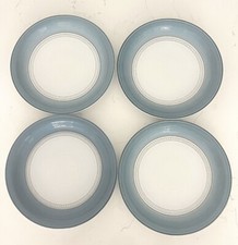 Denby Castile Blue Set of 4 Dinner Plates 10 3/4” Vintage English Stoneware picture