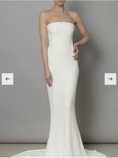 Galia Lahav Esme Wedding Dress Ivory Strapless Bustier Corset Gown Sz 36 New picture