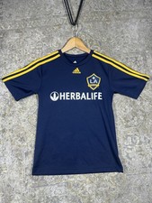 Vtg Authentic 2009 LA Galaxy David Beckham 23 Away Soccer Jersey -Youth Medium picture